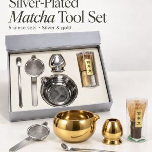 Gold Silver Matcha Set