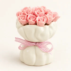 Rose Bouquet Ceramic Fruit Fork Holder