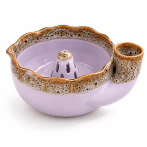 Wavy Rim Ceramic Berry Rinsing Bowl