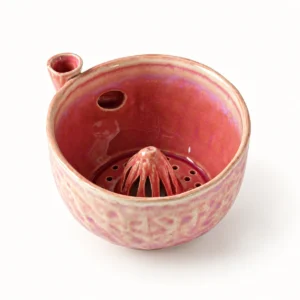 Compact Reactive Glaze Ceramic Berry Rinsing Bowl