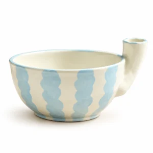 Striped Ceramic Berry Rinsing Bowl