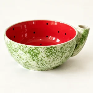 Fruit and Stripe Ceramic Berry Rinsing Bowl