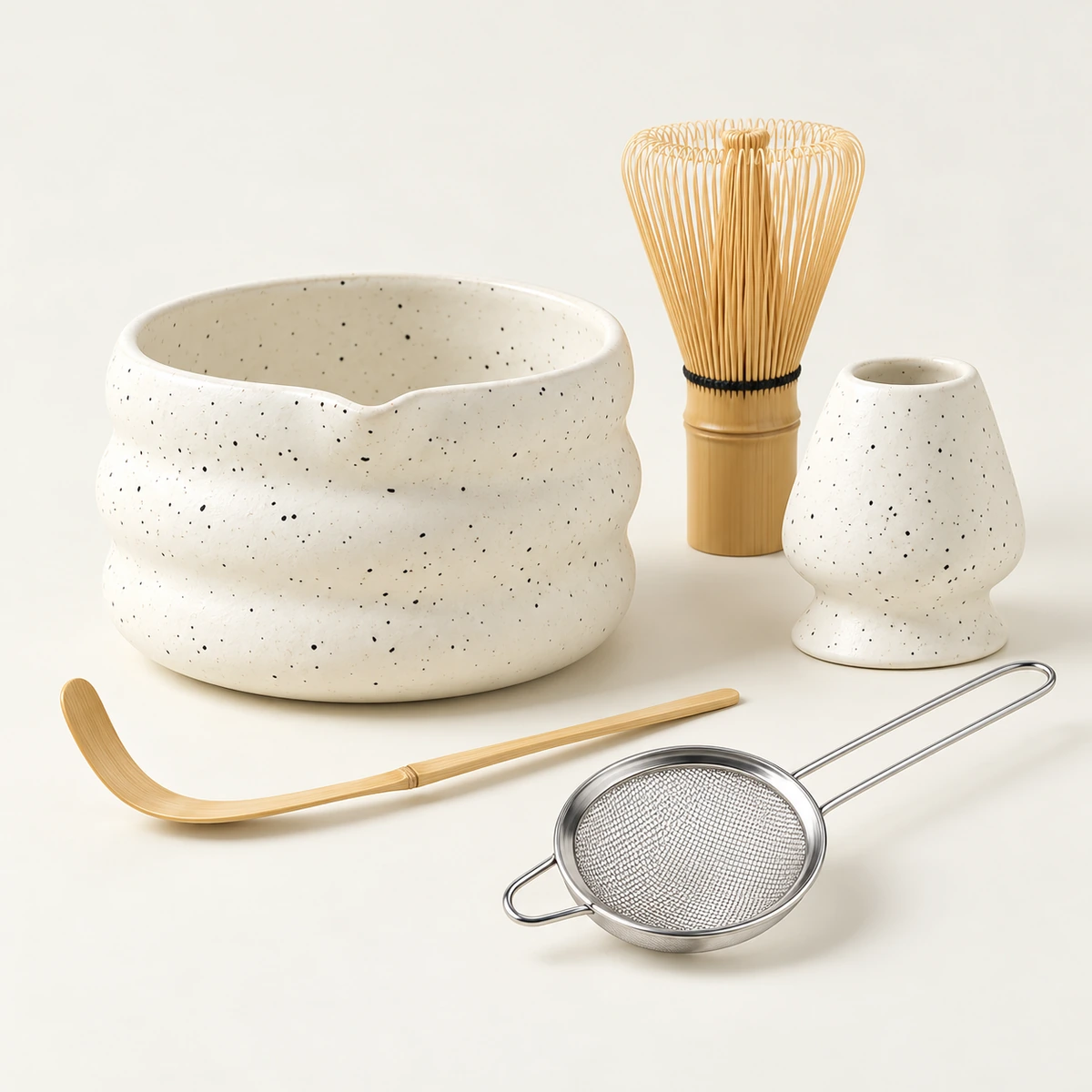 Soft Ribbed Matcha Set – 5-Piece