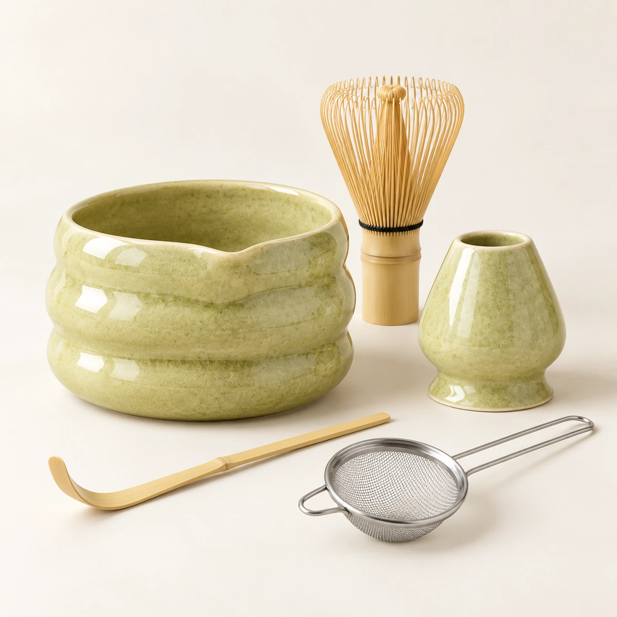 Soft Ribbed Matcha Set – 5-Piece - Image 6