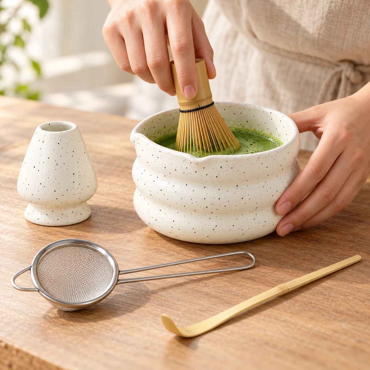 Soft Ribbed Matcha Set – 5-Piece - Image 8