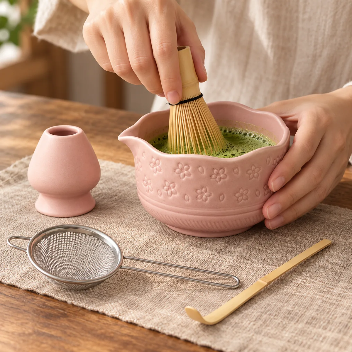 Sakura Blossom Matcha Set – 5-Piece - Image 8