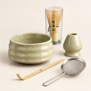 Ring-Ribbed Matcha Set – 5-Piece