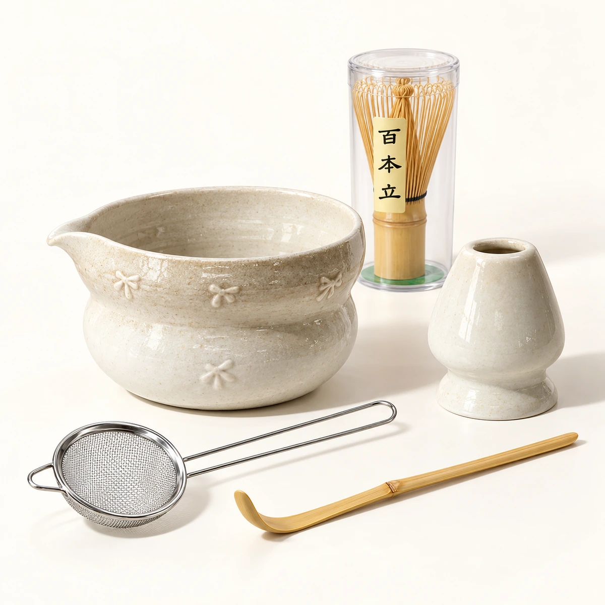 Embossed Bow Matcha Set – 5-Piece - Image 6