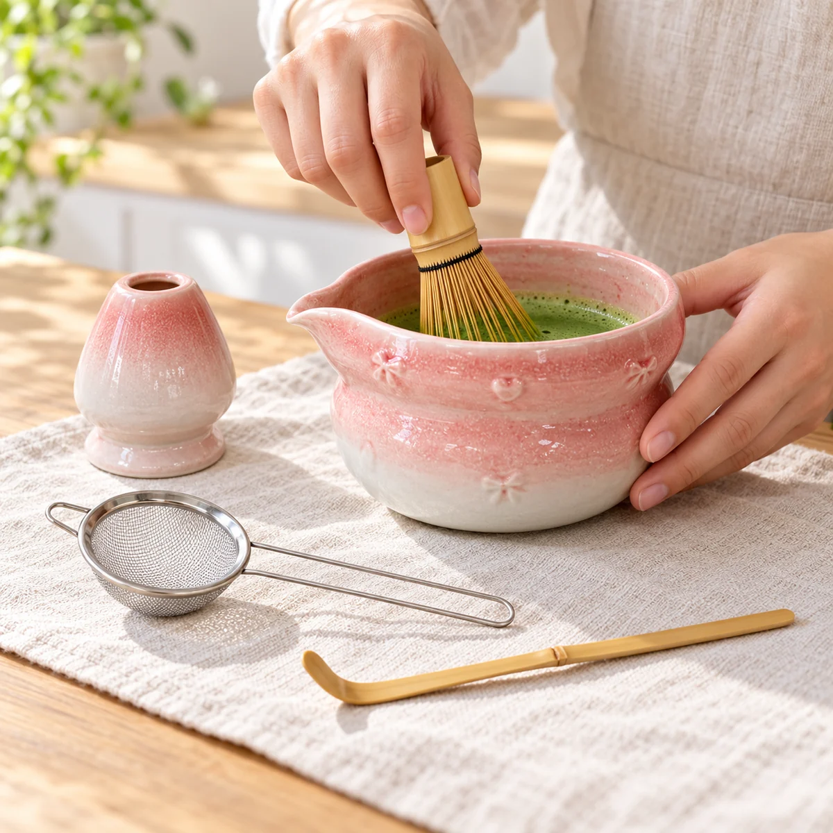 Embossed Bow Matcha Set – 5-Piece - Image 8