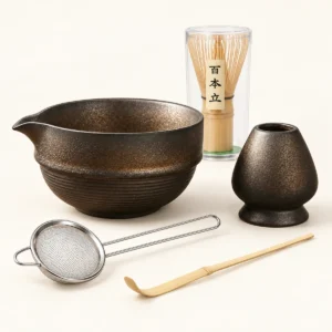 Rustic Spouted Matcha Set – 5-Piece