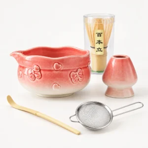 Bow and Heart Matcha Set – 5-Piece