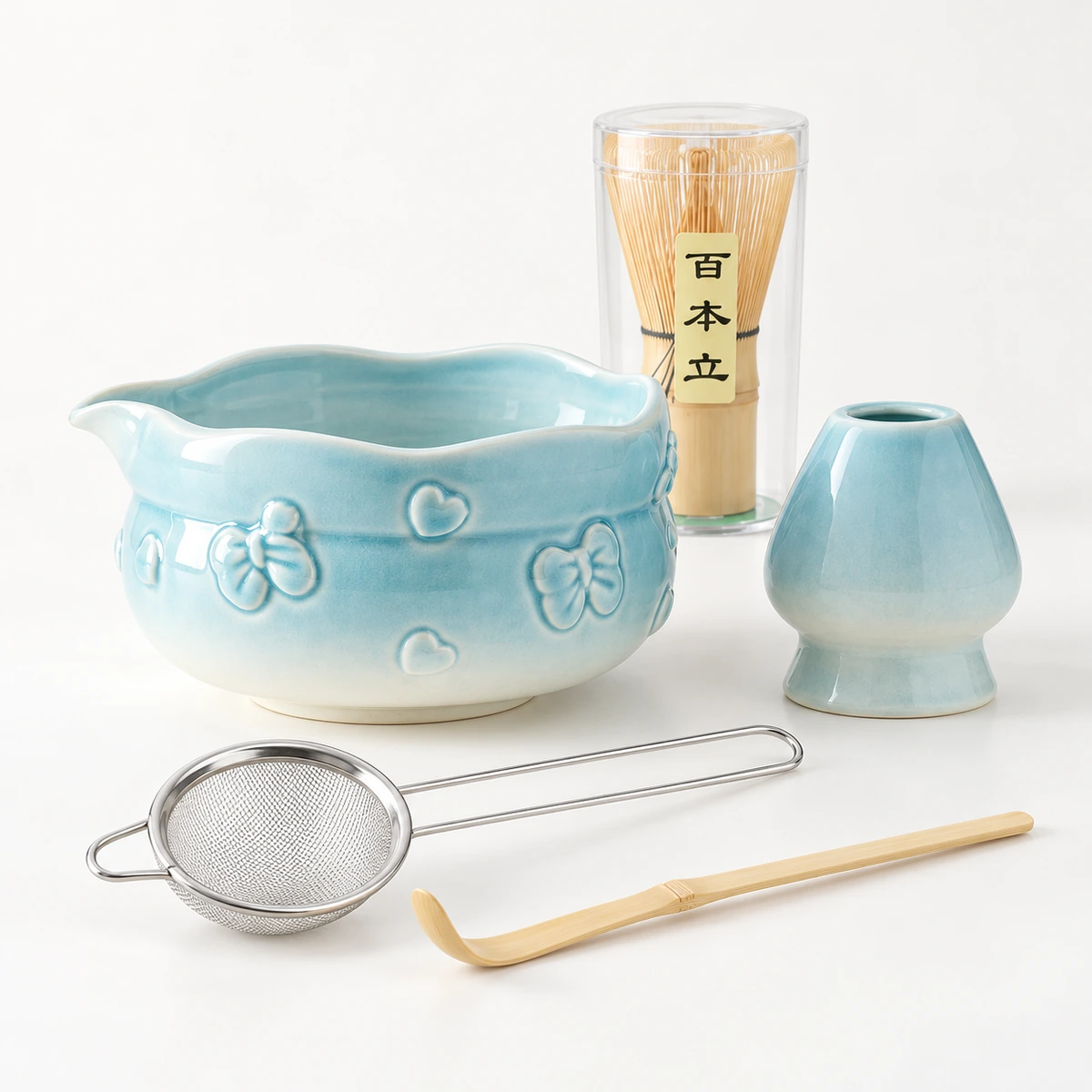 Bow and Heart Matcha Set – 5-Piece - Image 5
