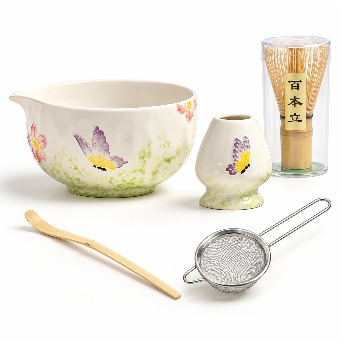 Botanical Art Matcha Set – 5-Piece - Image 3
