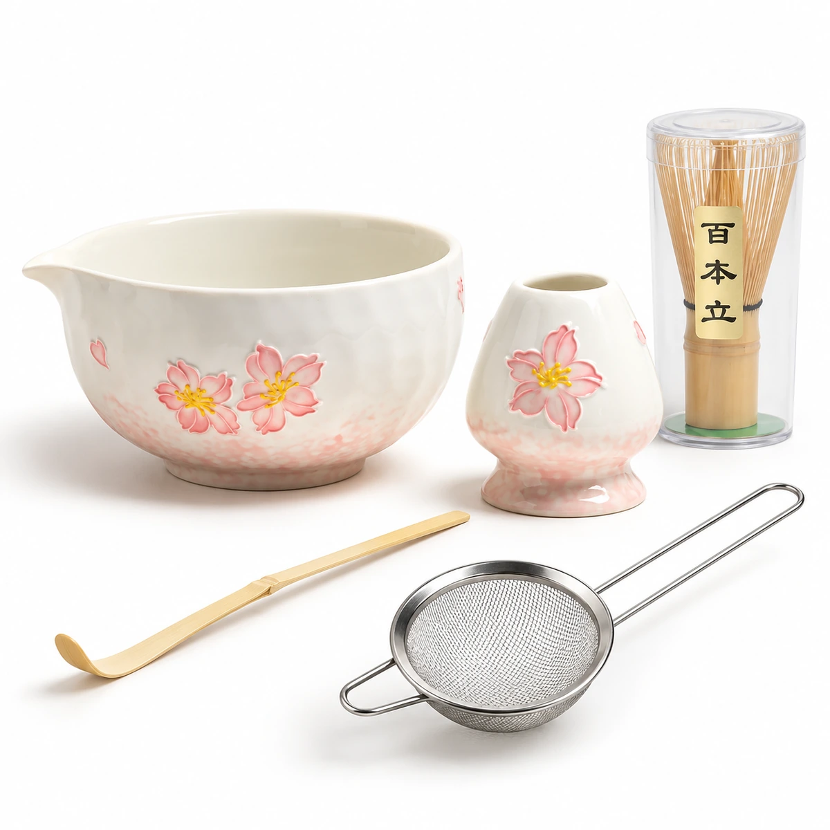 Botanical Art Matcha Set – 5-Piece - Image 5