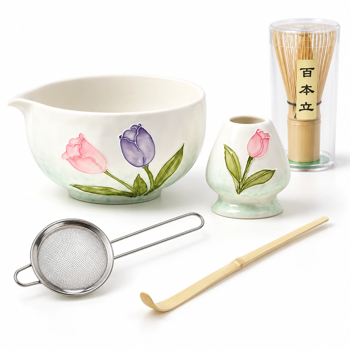 Botanical Art Matcha Set – 5-Piece - Image 6