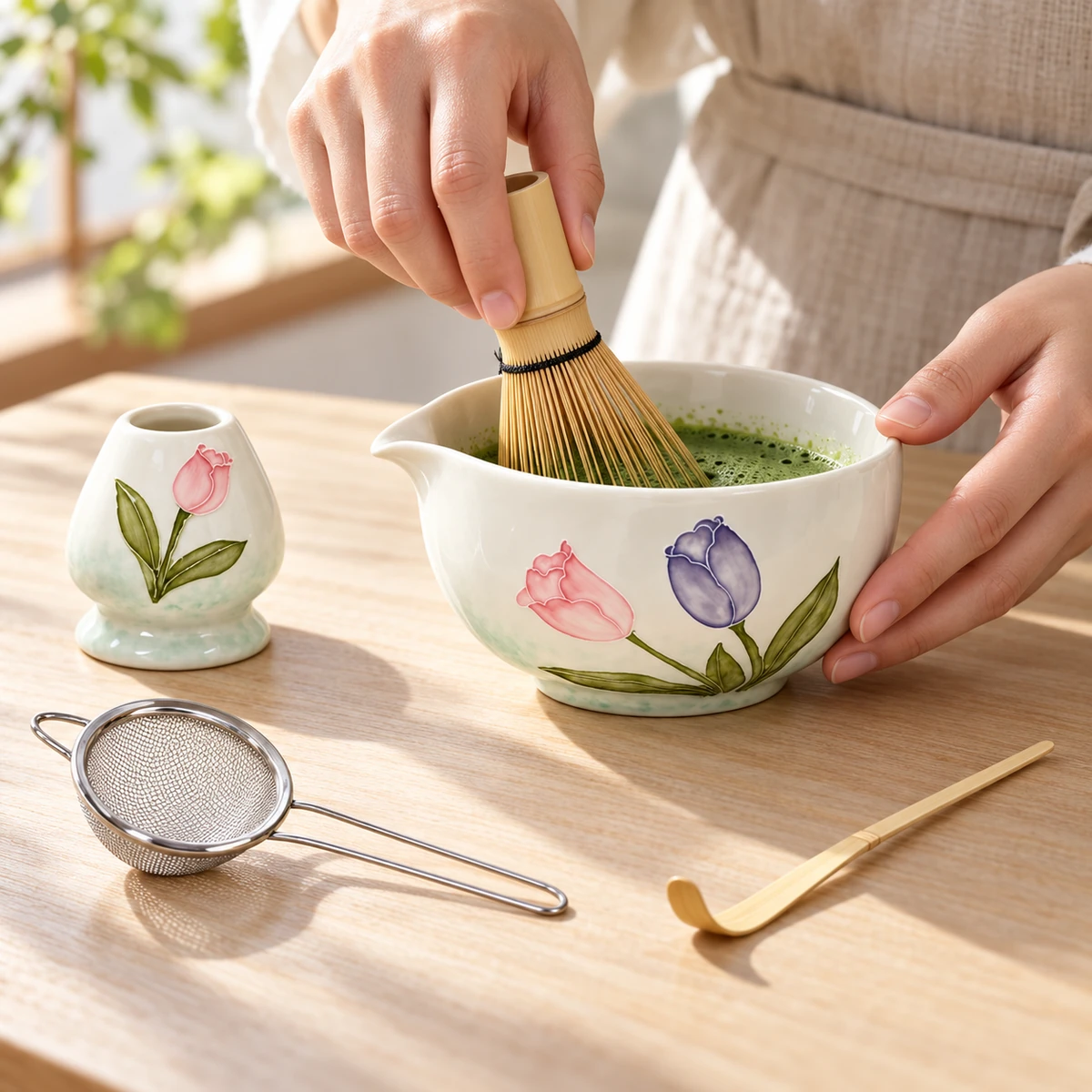 Botanical Art Matcha Set – 5-Piece - Image 9