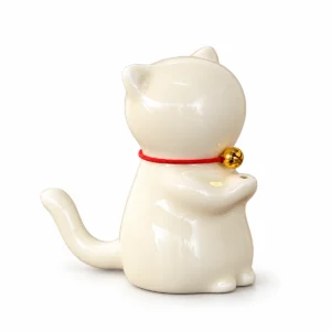 Wishing Cat Ceramic Incense Holder